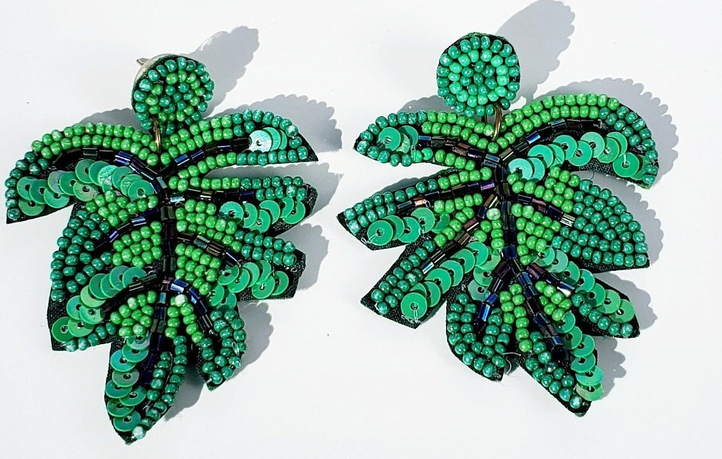 Sequin Palm Earrings